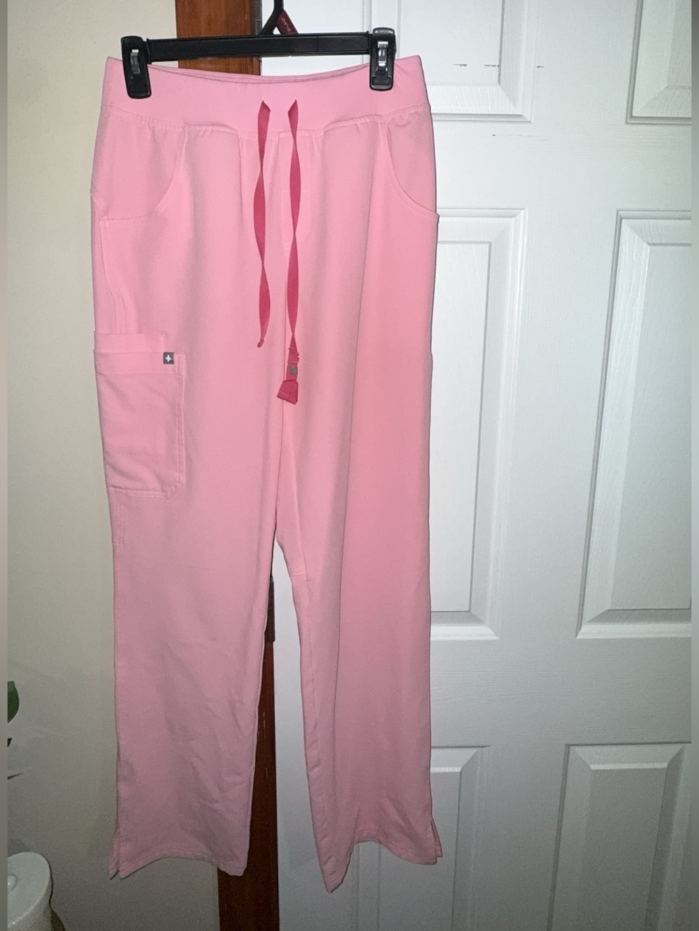 Figs “Fight Club Pink” Kade Cargo Scrub Pants. Small Tall